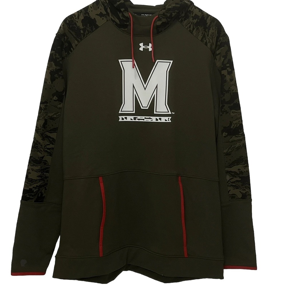 Maryland Terrapins Freedom Under Armour Camo Pullover Hoodie Men Size 2XL New
